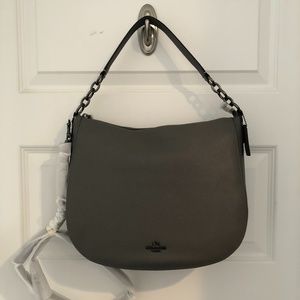 COACH  - GRAY LEATHER BAG